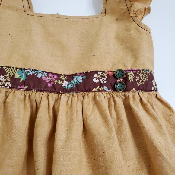 Matilda Jane Girl Secret Fields Golden Love Me Dress 2 Mustard Yellow Ru… - Picture 10 of 11